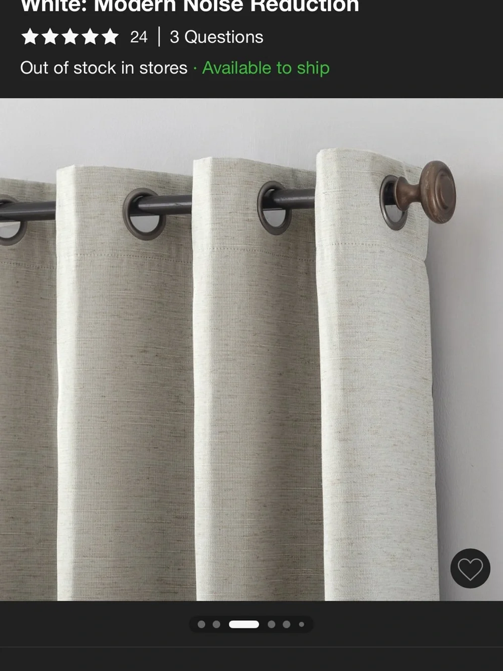 ARCHAEO blackout Textured Grommet Curtain Panel - SET of 2– white textured linen